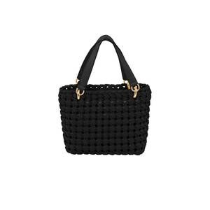 NEW THEMOIRÈ women's kobo knots vegan tote bag in black